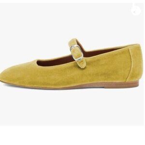 Pazzion Women's Cute Closed Round Toe Mary Janes  Strap Buckled Ballet Yellow